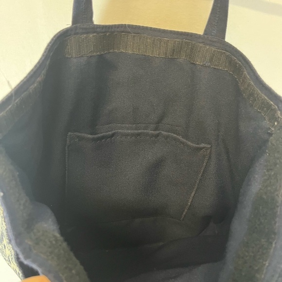 Handmade Patchwork Bucket Style Purse Bag Navy - Picture 9 of 9